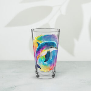 Rainbow Dolphin Glass