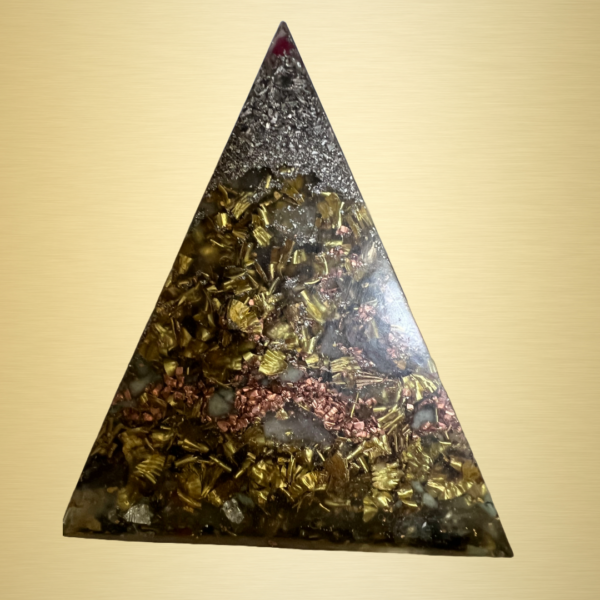 Ruby Gold Pyramid Orgonite - Image 4