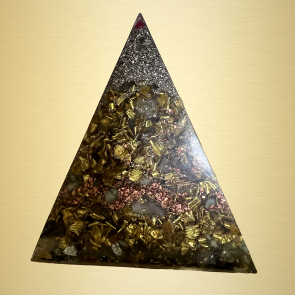 Ruby Gold Pyramid Orgonite - Image 5